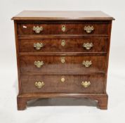 19th century mahogany chest in the George III manner, the rectangular top with ogee moulded edge,