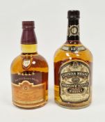 Bells 12yo fine old scotch whisky, 75cl, 43% vol and Chivas Regal 12yo premium scotch whisky