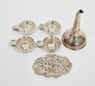 Elizabeth II silver nurse's buckle with pierced design, hallmarked London 1975 by JHL, 57g, 9cm