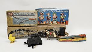 Collection of toys including boxed ' Over the top ' automatic clockwork toy, boxed Jetex jet
