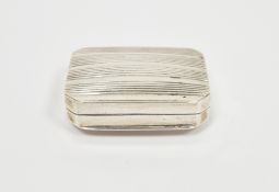 George III silver vinaigrette, Birmingham 1814, maker IT, of rectangular form with striped