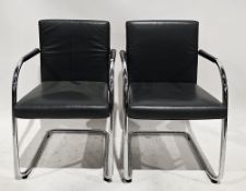 Pair of Vitra ' Visasoft Visavis ' cantilever chairs, designed by Antonio Cittirio with Glen