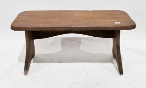 Late 19th/early 20th century elm bench of rectangular form, 43cm high x 89cm wide x 36cm deep