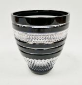 John Rocha for Waterford 'Voya Bouquet' cased cut glass vase, acid-etched marks, of tapering form