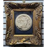 In the manner of Edward William Wyon, a reproduction marble-style plaque depicting Oberon and
