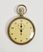 20th century pocket stopwatch, housed in a white metal case