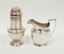 George V silver milk jug, Chester 1912, George Nathan & Ridley Hayes, of oval form with reeded