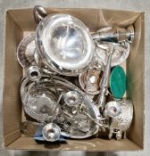 Collection of silver plate including a pair of Elkington oval tureens, a pair of wire serving