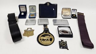 Mixed lot of collectables including Orient Express presentation photograph frame, Harley Davidson