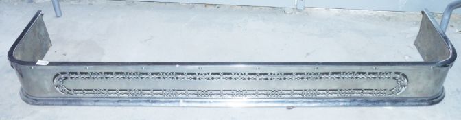 Chrome-effect metal fender with pierced fretwork design (PLEASE NOTE VAT WILL BE PAYABLE ON THE