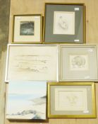 Ley Kenyon  Watercolour drawing Study of an old jetty, Barrow-in-Furness, 26cm x 36cm  19th