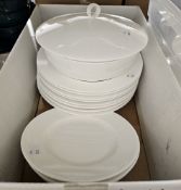 Royal Worcester 'Tempo' pattern part dinner service and a Chinese teaset comprising of teapot and