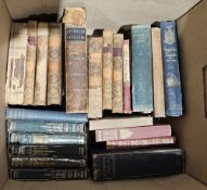 Box of books including the works of Alexander Pope in multiple volumes, J & P Knapton, London