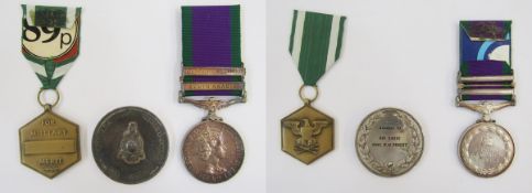 General Service Medal with two clasps, Northern Ireland and South Arabia, named to 