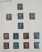 GB stamps: Green album, QV-QEII, including Penny Black ‘FC’, first issue 2d blue ‘GF’ and later