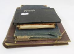 Four albums of early 20th century and later photographs and postcards including 1920's photographs