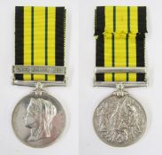 Victorian East and West Africa Medal with very rare Lake Nyasa 1893 clasp, unnamed.