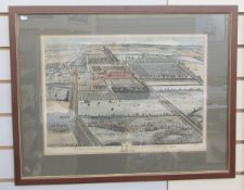 Engraving, Jan Kip after Leonard Knyff  'Brympton in Somerset - the seat of Sir Philip Sydenham',