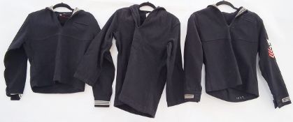 WWII United States Navy uniform belonging to Walter Pierce Hillman Jr., three jackets, one pair of