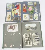 Ephemera and other collectables to include an early 20th century scrap album, postcard album
