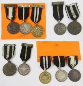 Two silver and one bronze South Railway medals awarded to Frank Loader. South Railway silver medal
