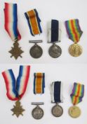 WWI 1915 Star, War Medal, Victory Medal, and Royal Navy Long Service and Good Conduct Medal
