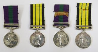 General Service Medal with Malaya clasp, and Africa General Service Medal with Kenya clasp, both
