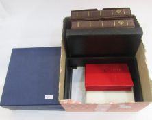 Stamps of Switzerland: Large boxed collection including 2 sleeved albums of definitives,