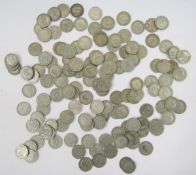 Collection of pre-1947 sixpences, approx 135 in total, gross weight 368g approx