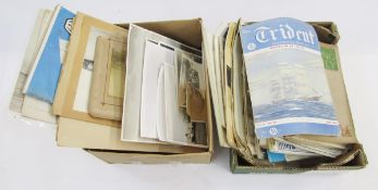 Quantity of early 20th century and later photographs and prints relating to ships at sea to