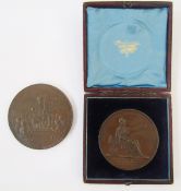 Bronze Philosophical Society of Glasgow medal, dated 1880, awarded to William Sugg for inventing the