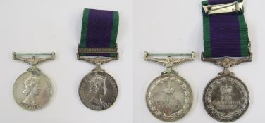 Two General Service Medals, one with Northern Ireland clasp, named to 