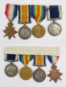 WWI 1915 Star, War Medal, Victory Medal, and Royal Navy Long Service and Good Conduct Medal