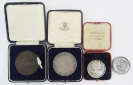 Two silver Poultry Club medals, silver British Dairy Farmers Association medal for best gander or