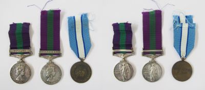 Two General Service Medals with Cyprus clasps named to 