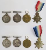 WWI 1915 Star, War Medal, Victory Medal, and Royal Navy Long Service and Good Conduct Medal, named