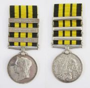 Victorian East and West Africa Medal with Brass River 1885, Benin River 1894 and Gambia 1894 clasps,