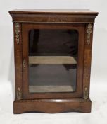 Victorian mahogany pier cabinet, the rectangular top over an inlaid cabinet with ormolu mounts,