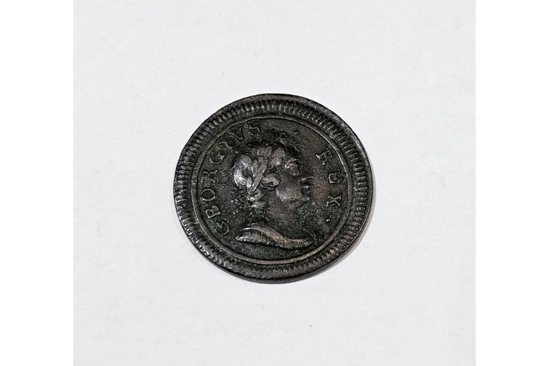 George I (1714-1727) copper coinage, 1719 farthing, second issue, some deposits in field, - Image 2 of 4
