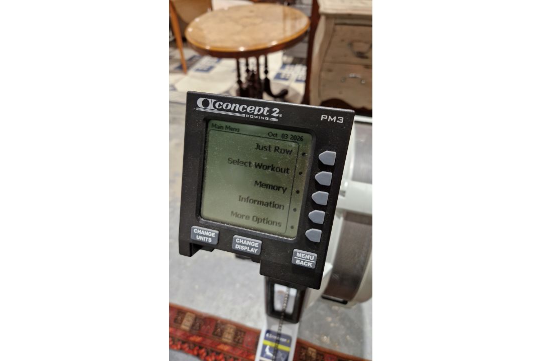 Concept 2 rowing machine with PM3 display  Condition Report Good overall condition. Some marks and - Image 2 of 9