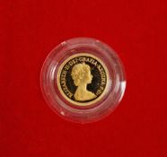 Elizabeth II Royal Mint gold 1980 half-sovereign in proof case