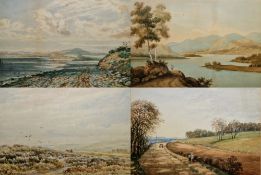 R E Rampling (c.1836-1909)  Watercolour  Coastal scene, signed lower left, 19cm x 28cm  19th century