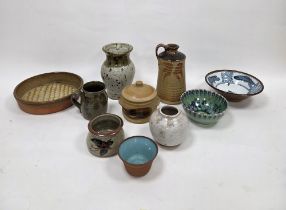 Quantity of studio pottery to include a Richard Champion jug, an Alan Brough lidded tureen, a John
