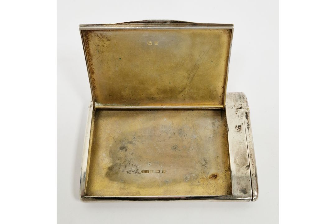 Art Deco silver combination cigarette and vesta case, Birmingham 1938, Henry Charles Freeman, of - Image 2 of 4
