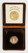 Elizabeth II Royal Mint gold 1981 sovereign in proof case