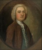 18th century English school Oil on canvas Portrait of a gentleman, unsigned, framed, 36.5cm x