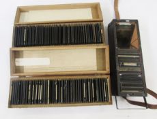 Quantity of early 20th century magic lantern glass slides (3 boxes)