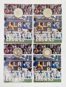 Pobjoy Mint set of four World Cup commemorative 1982 crowns with certificate
