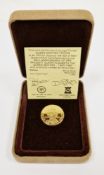 Pobjoy Mint 22ct gold limited edition 1980 one crown coin to commemorate the 80th Anniversary of the