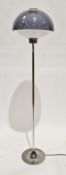 Lumitron 1960's chrome and perspex standard lamp designed by Robert Welch, the grey perspex shade of